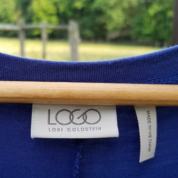 LOGO Lori Goldstein M Tunic w/ Pockets & Chiffon - Picture 2 of 6